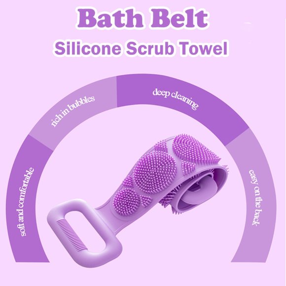 Dual Sided Exfoliating Personal Back Body Scrubber with Belt Handle - Picture 7 of 14